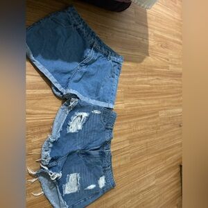 2 pairs of denim shorts. SHEIN size large